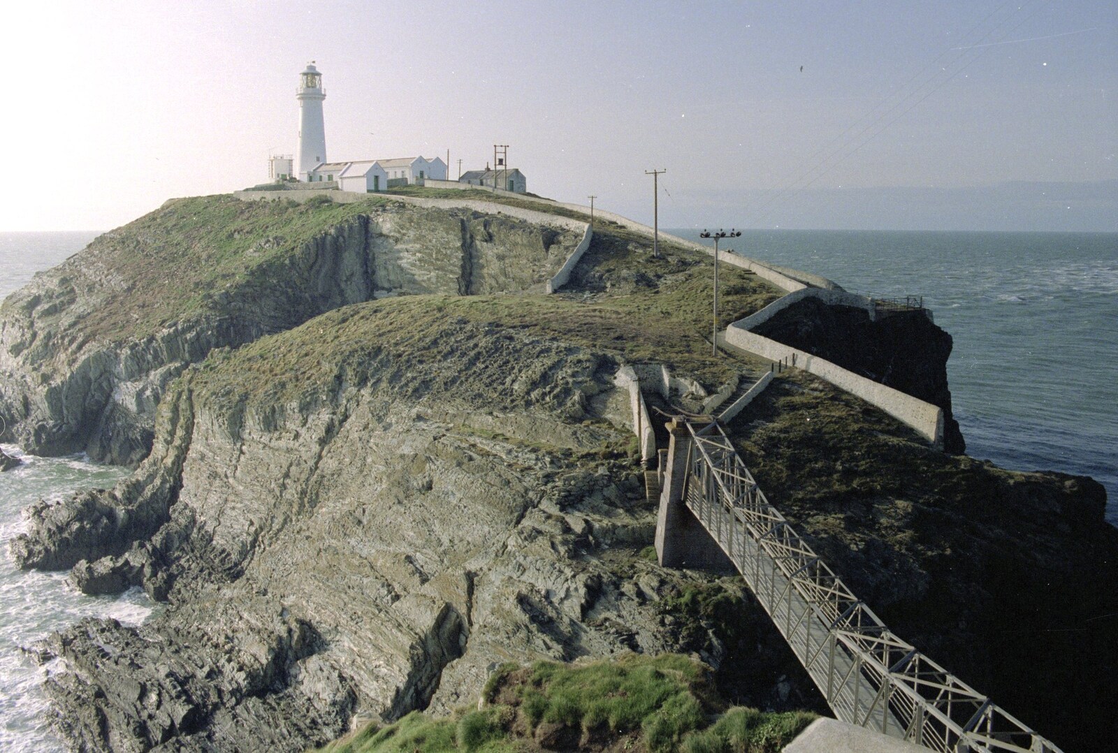 South Stack and the lighthouse from Capel Curig to Abergavenny: A Road-Trip With Hamish, Wales - 3rd April 1992