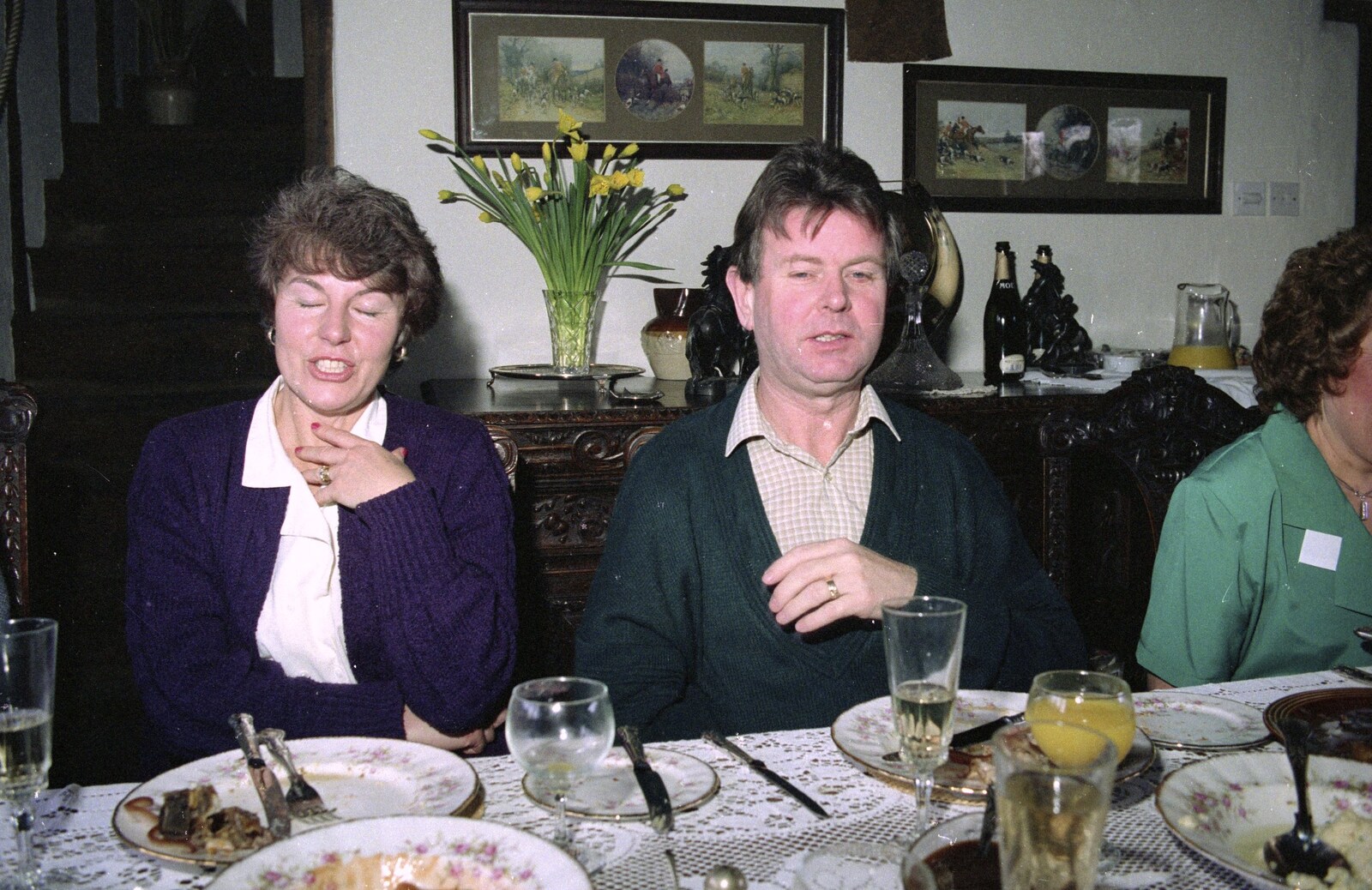 Badger and Mick from Dinner Round Geoff and Brenda's, and Hamish Visits, Stuston, Suffolk - 6th April 1992