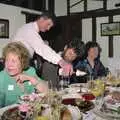 Geoff pours the drinks, Dinner Round Geoff and Brenda's, and Hamish Visits, Stuston, Suffolk - 6th April 1992