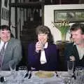 David, Sue and Mick, Dinner Round Geoff and Brenda's, and Hamish Visits, Stuston, Suffolk - 6th April 1992