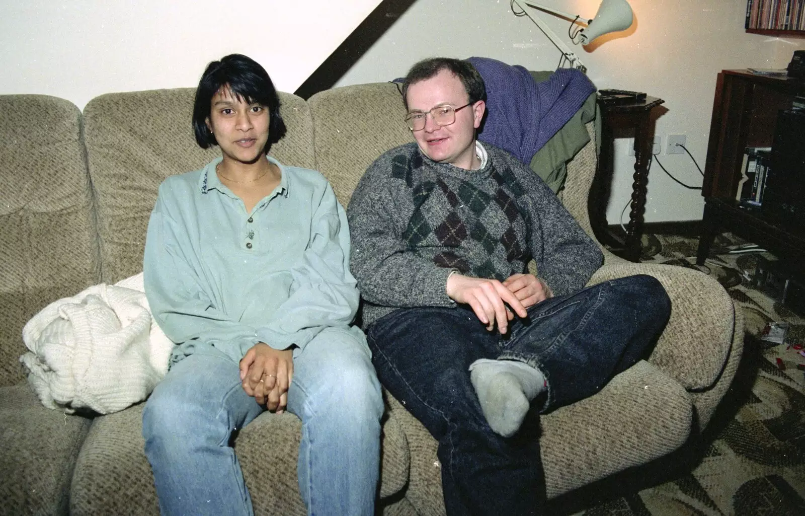 Hamish and his girlfriend in Stuston, from Dinner Round Geoff and Brenda's, and Hamish Visits, Stuston, Suffolk - 6th April 1992