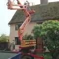 Geoff's up in the air, The Election Caravan and a View from a Cherry Picker, Stuston, Suffolk - 9th April 1992