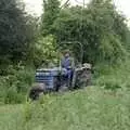 Mike Ogilsby trundles around in his tractor, The Election Caravan and a View from a Cherry Picker, Stuston, Suffolk - 9th April 1992