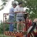 David Hoffman prepares for a trip, The Election Caravan and a View from a Cherry Picker, Stuston, Suffolk - 9th April 1992