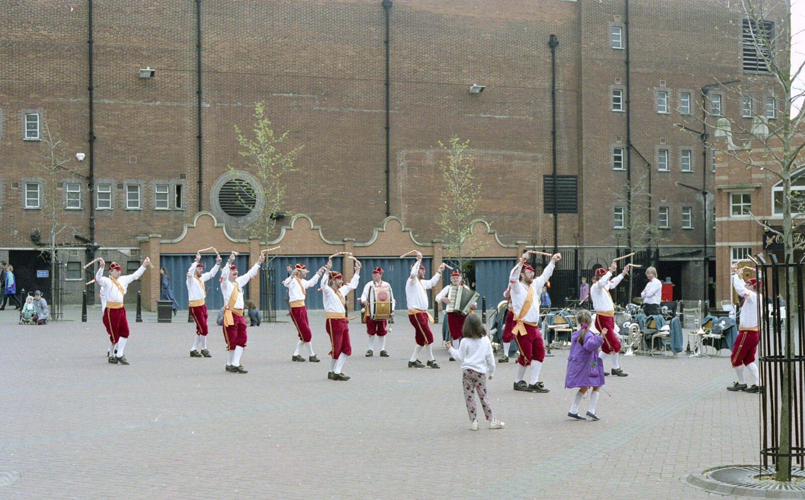 Some random Morris dancing in Norwich from Uni: A Mini Reunion, Plymouth, Devon - 14th April 1992