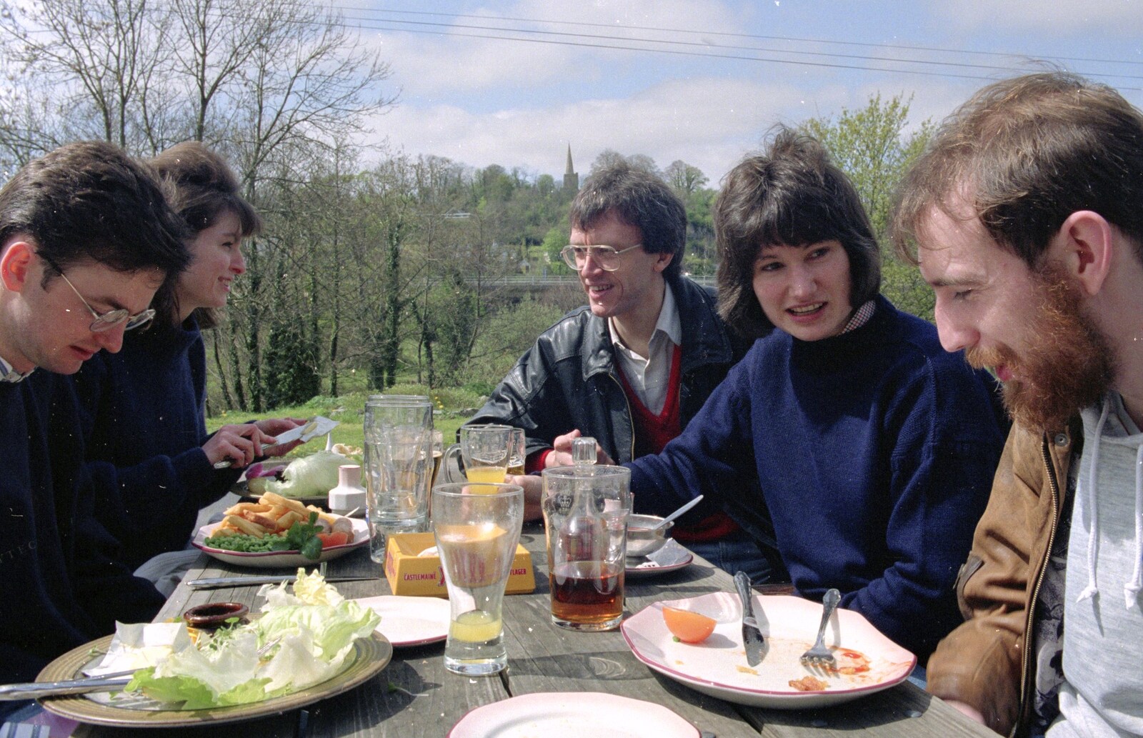 More pub lunch from Uni: A Mini Reunion, Plymouth, Devon - 14th April 1992