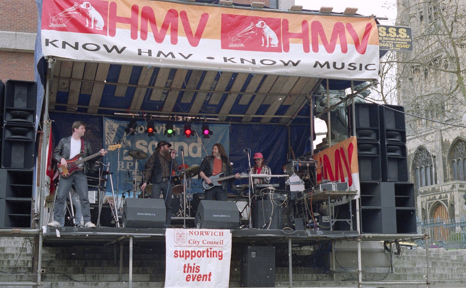Norwich music, sponsored by HMV and Radio 1 from Uni: A Mini Reunion, Plymouth, Devon - 14th April 1992