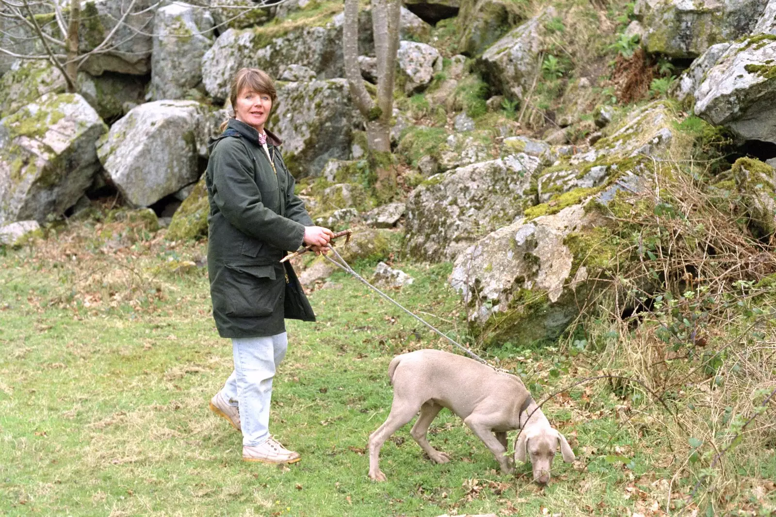 Mother and Watson, from Uni: A Mini Reunion, Plymouth, Devon - 14th April 1992