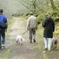 Sean, Mike and Mother on the railway path, Uni: A Mini Reunion, Plymouth, Devon - 14th April 1992