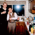 Hamish (right) in the kitchen