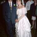 Chris and Kelly outside, Printec Kelly's Wedding, Eye, Suffolk - 25th April 1992