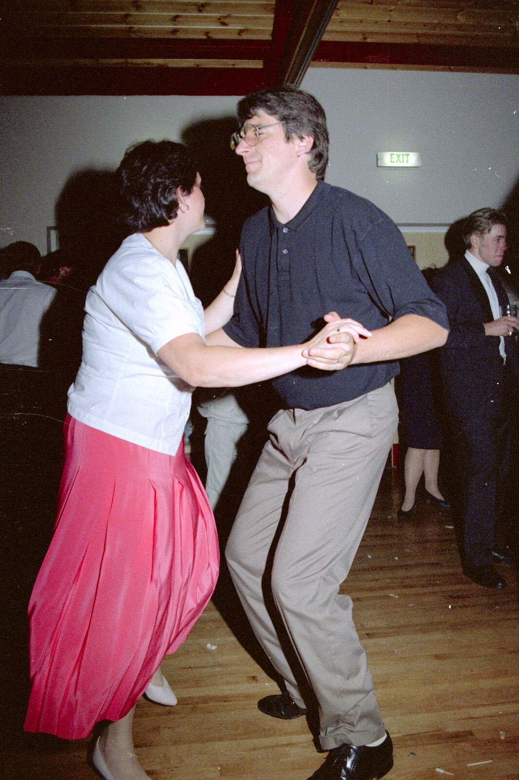George from stores does some dancing from Printec Kelly's Wedding, Eye, Suffolk - 25th April 1992