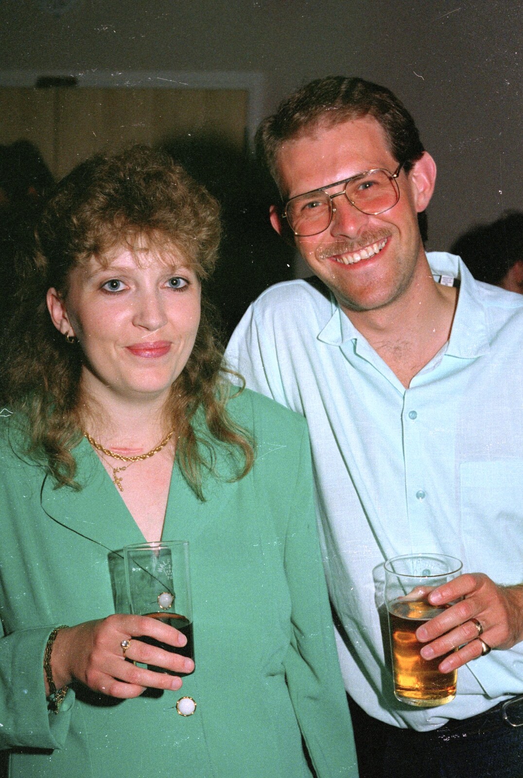 Tim Spooner and his wife from Printec Kelly's Wedding, Eye, Suffolk - 25th April 1992