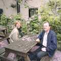 In a pub garden, under a cover of blossom, Hamish's Oxford Party, Oxfordshire - 25th April 1992