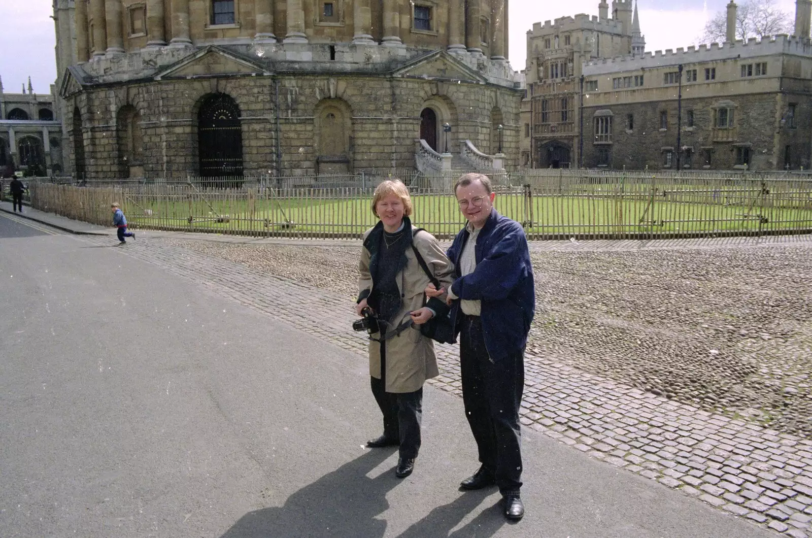 Milling around outside the Radcliffe Library, from Hamish's Oxford Party, Oxfordshire - 25th April 1992