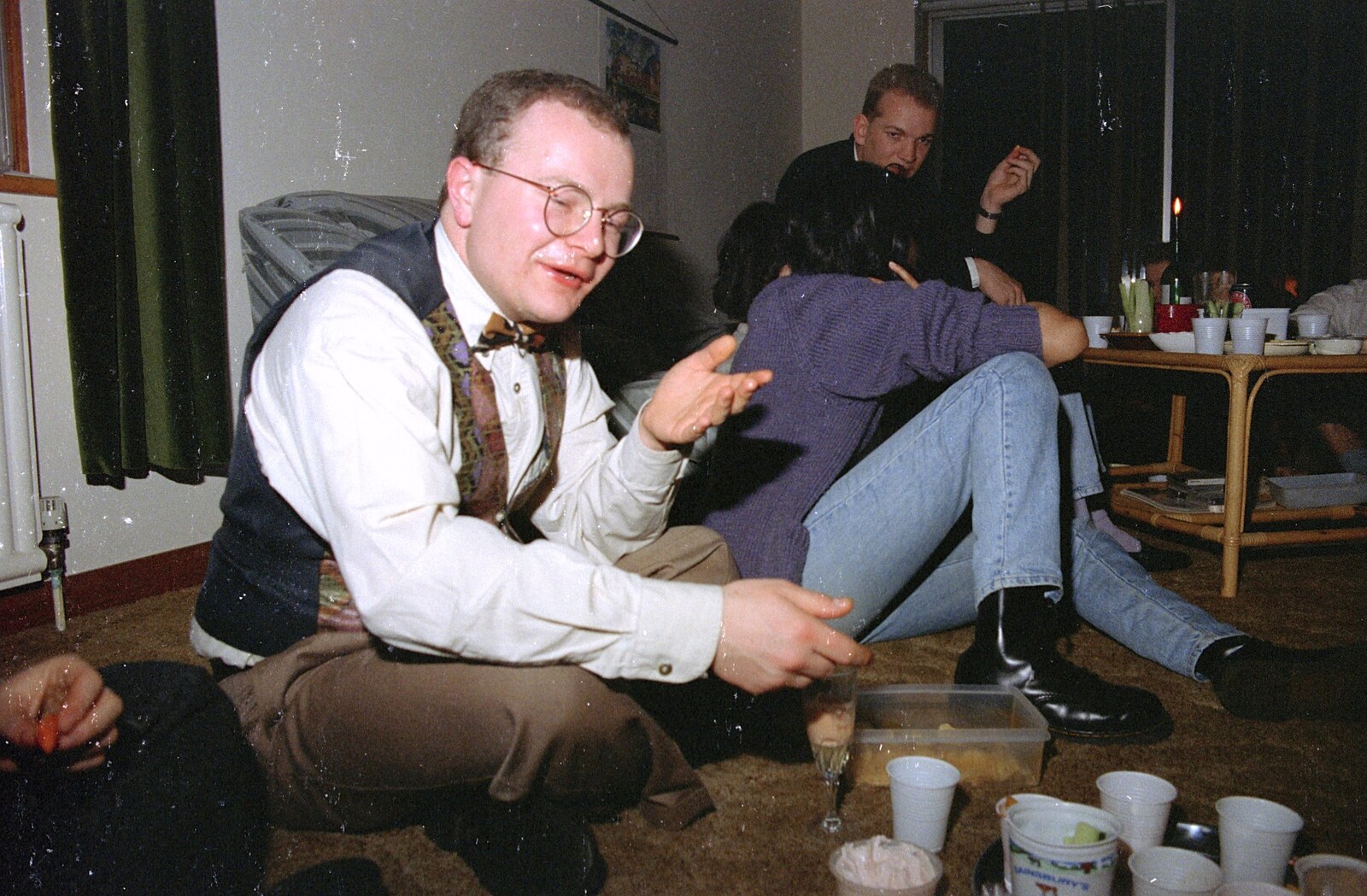 Hamish's Oxford Party, Oxfordshire - 25th April 1992: Hamish tips drink all over his face