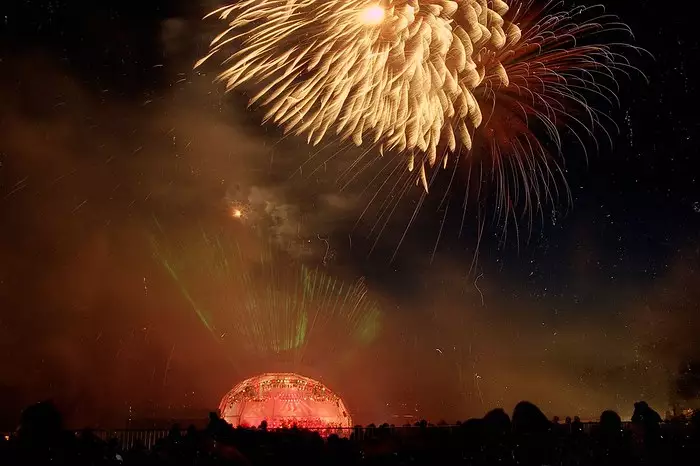 Fireworks and lasers, from Earlham Classics, Earlham Park, Norwich, Norfolk - 9th May 1992