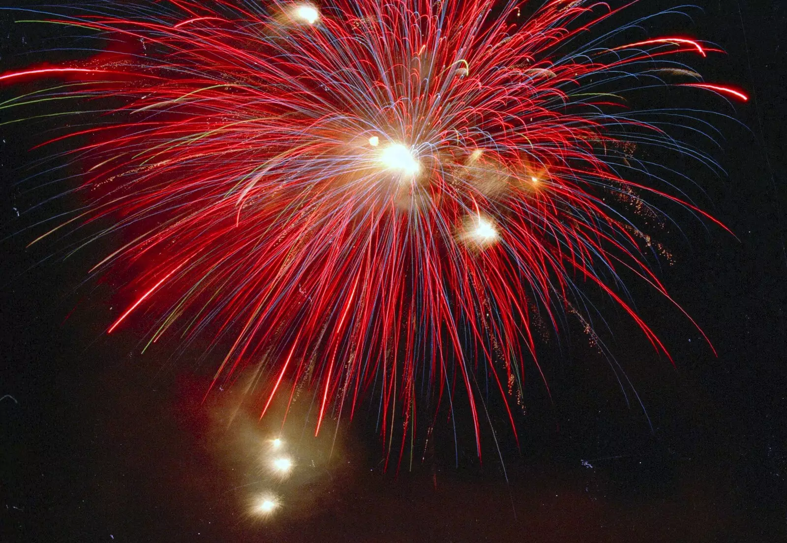 Lovely detailed firework explosion, from Earlham Classics, Earlham Park, Norwich, Norfolk - 9th May 1992