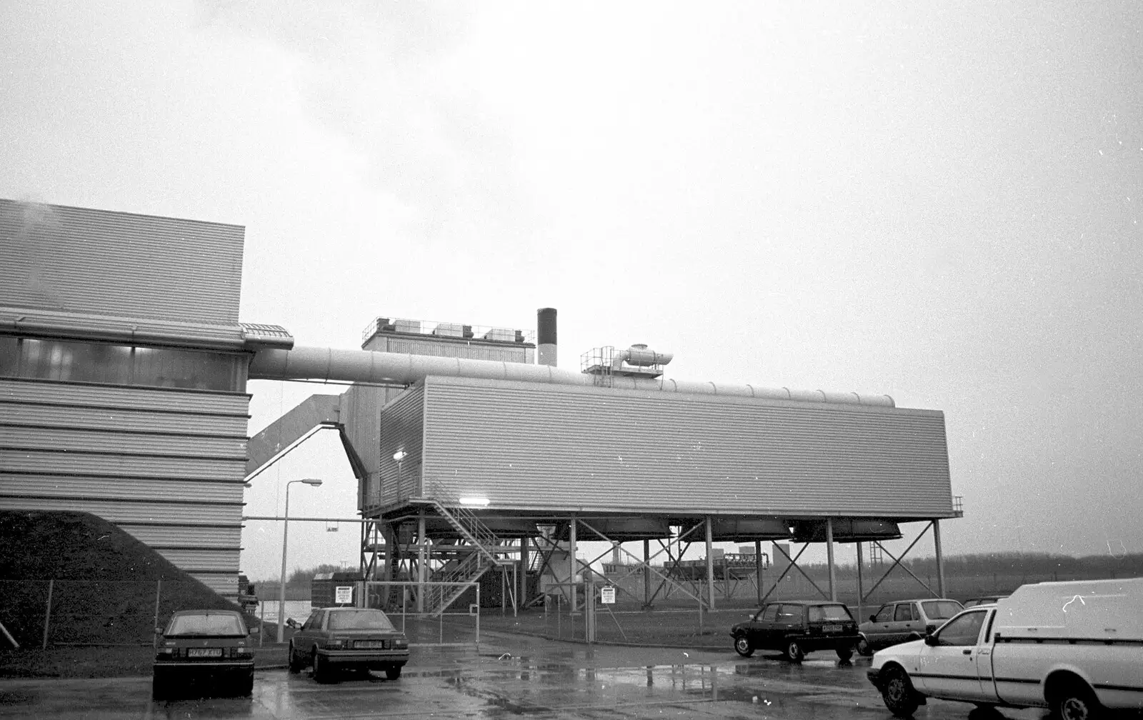 An outside view of the power station's cooling section, from The World's First "Chicken Shit" Power Station, Brome, Eye, Suffolk - 11th July 1992