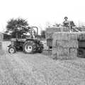 Nosher drives the tractor around the field, Working on the Harvest, Tibenham, Norfolk - 11th August 1992