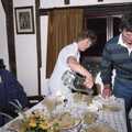 Another Trip to Plymouth and Harbertonford, Devon - 16th August 1992, Brenda pours out some cider