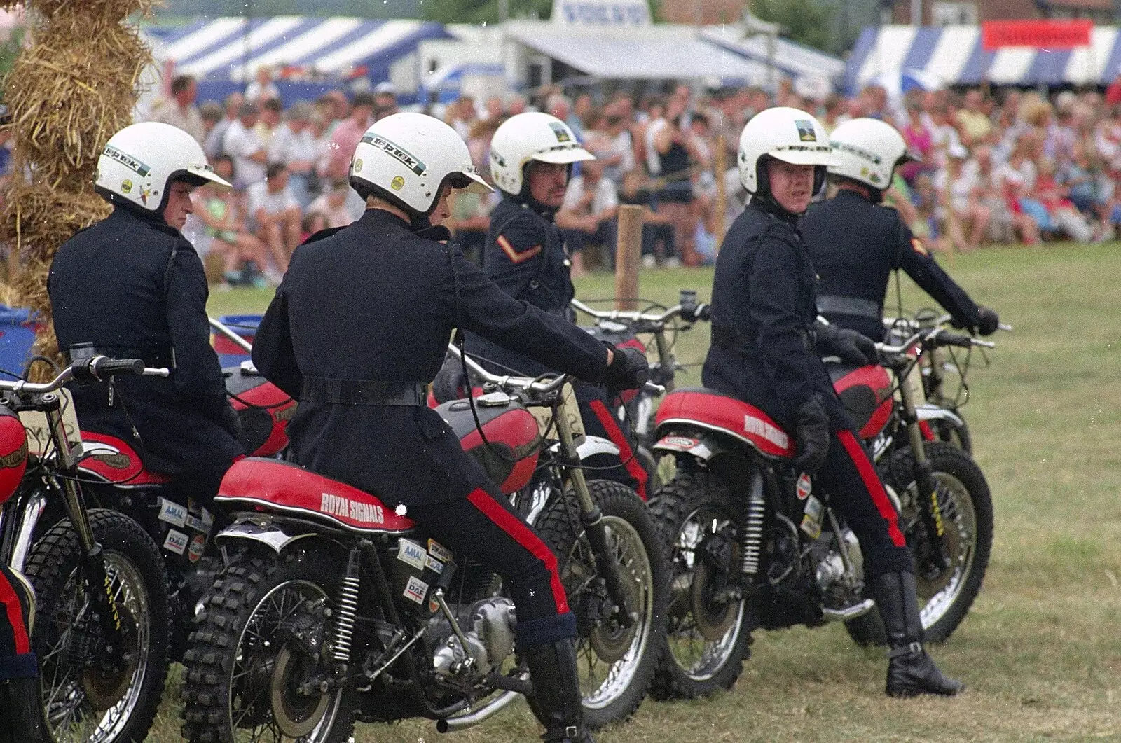 The Royal Signals Motorbike team, from The Eye Show and a Trip to Halifax, Suffolk and South Yorkshire - 28th August 1992