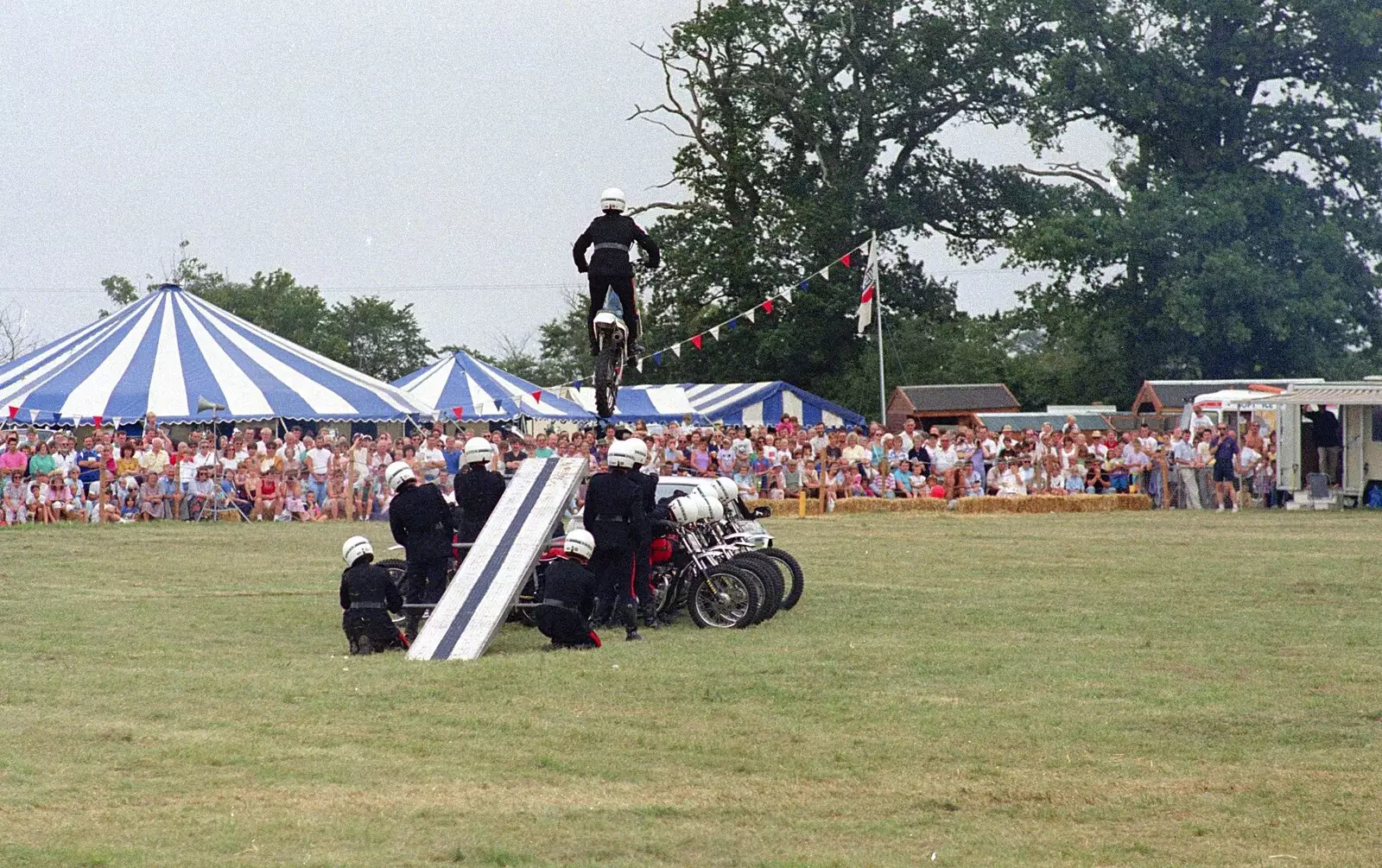 Motorobike stunts, from The Eye Show and a Trip to Halifax, Suffolk and South Yorkshire - 28th August 1992