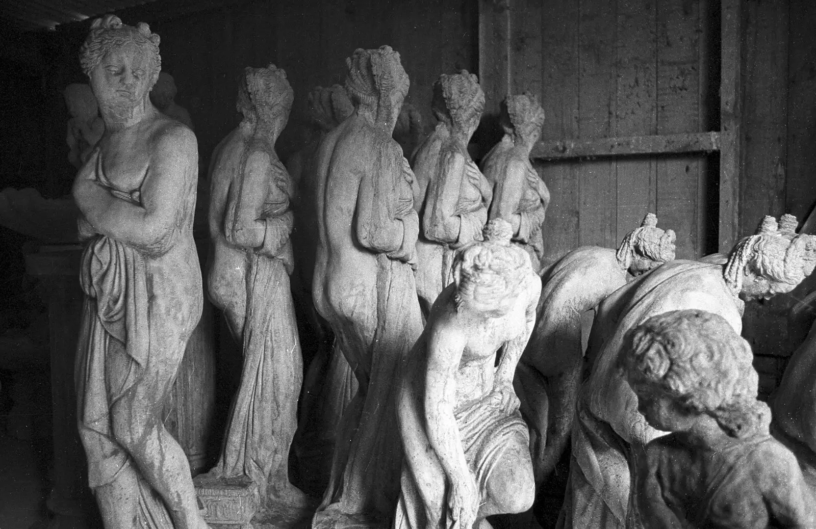 Aphrodites in the shed, from A Black and White Life in Concrete, Stuston, Suffolk - 3rd September 1992