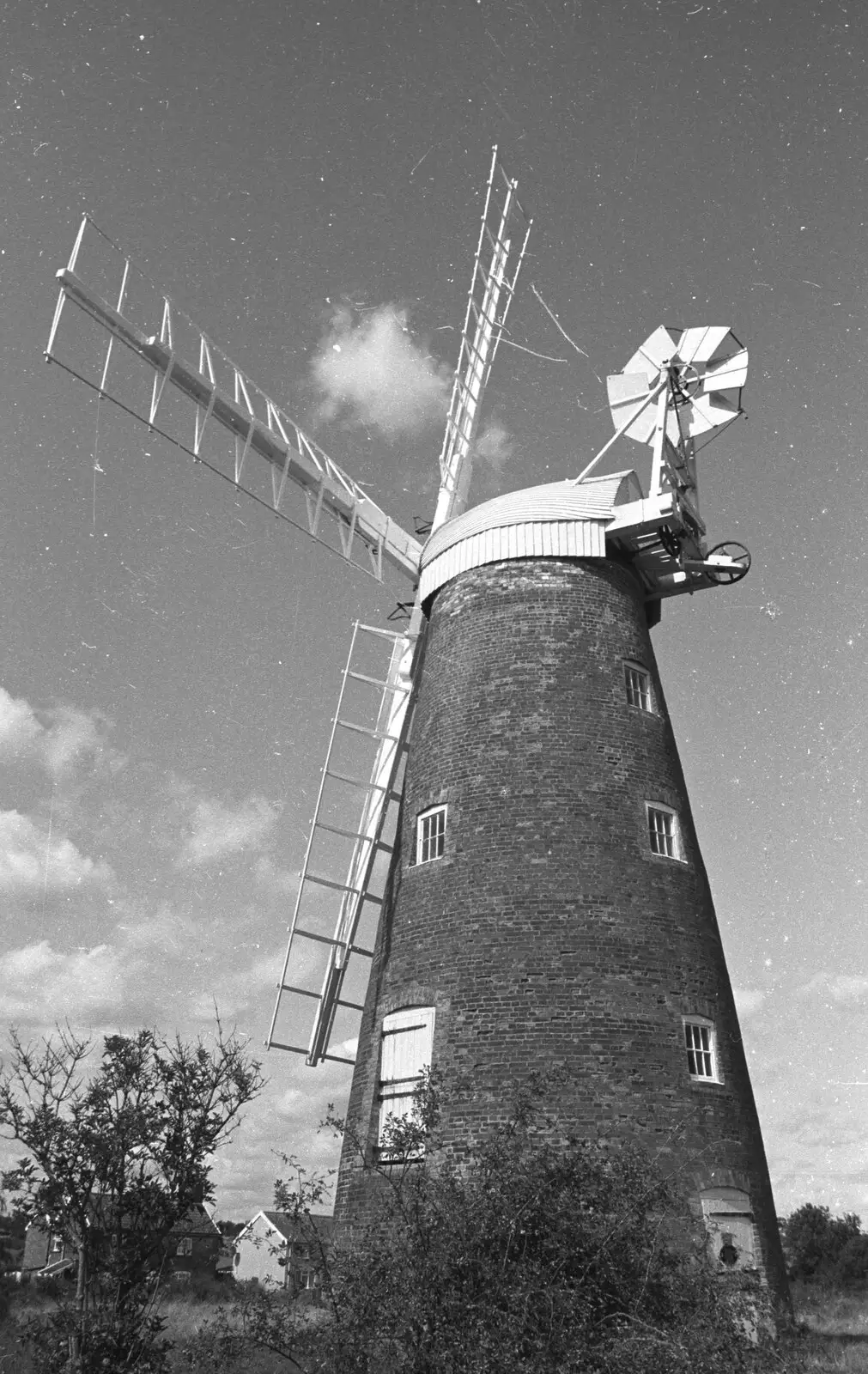 Billingford Windmill, from A Black and White Life in Concrete, Stuston, Suffolk - 3rd September 1992