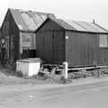 More old fishermen's huts on Blackshore, Blackshore Quay in Black and White, Southwold and Sizewell, Suffolk - 16th September 1992