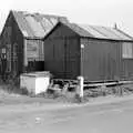 More old fishermen's huts on Blackshore, Blackshore Quay in Black and White, Southwold and Sizewell, Suffolk - 16th September 1992