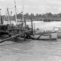 A pontoon covered in nets on the Blyth, Blackshore Quay in Black and White, Southwold and Sizewell, Suffolk - 16th September 1992