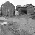 Old sheds and discarded fishing nets, Blackshore Quay in Black and White, Southwold and Sizewell, Suffolk - 16th September 1992