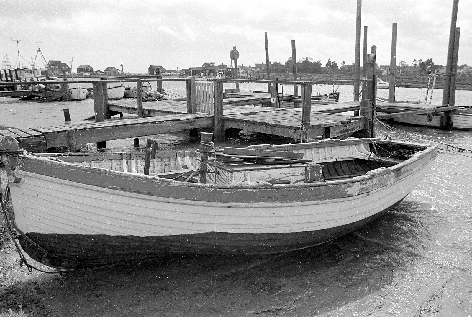 Another tired fishing boat from Blackshore Quay in Black and White, Southwold and Sizewell, Suffolk - 16th September 1992