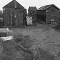Blackshore Quay in Black and White, Southwold and Sizewell, Suffolk - 16th September 1992, Semi-derelict fishermen's huts on Blackshore Quay