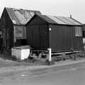 Blackshore Quay in Black and White, Southwold and Sizewell, Suffolk - 16th September 1992, More Blackshore huts