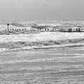 Blackshore Quay in Black and White, Southwold and Sizewell, Suffolk - 16th September 1992, Lashing waves