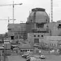 Sizewell B's golf-ball reactor container, Blackshore Quay in Black and White, Southwold and Sizewell, Suffolk - 16th September 1992