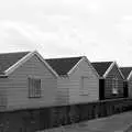 Beach huts in black and white, Blackshore Quay in Black and White, Southwold and Sizewell, Suffolk - 16th September 1992