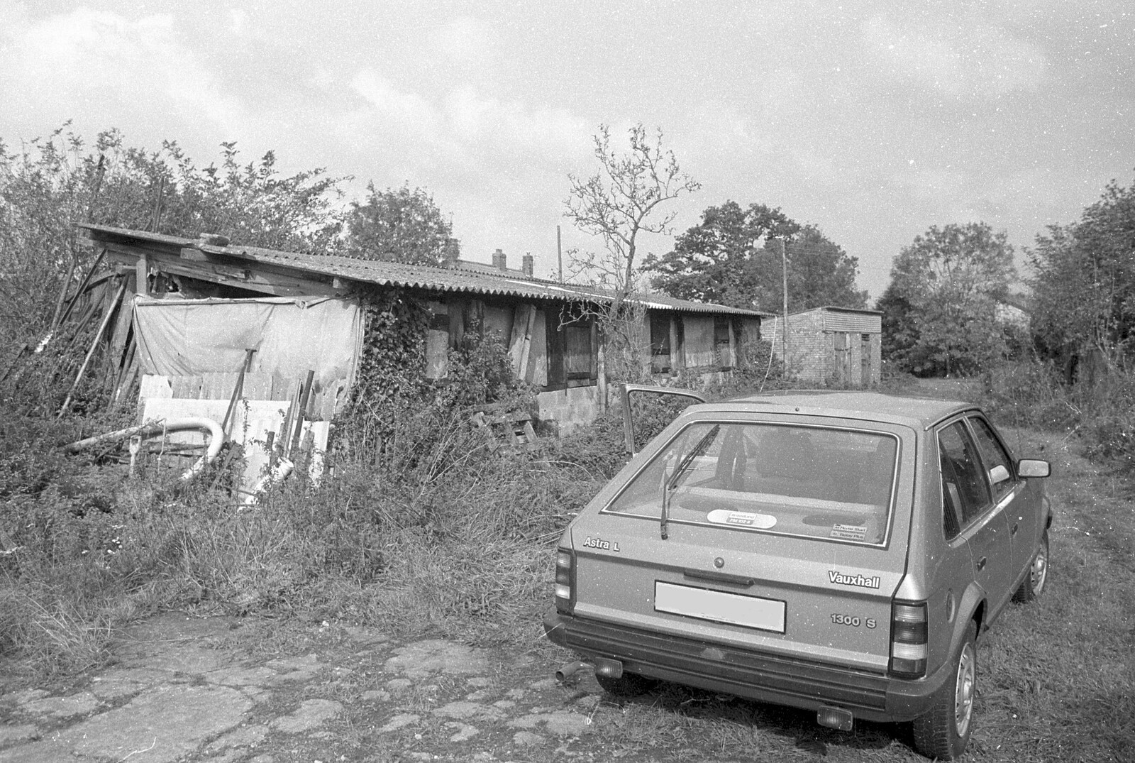 Vehicle A is ready to blast the Alpine stereo from Cider Making in Black and White, Stuston, Suffolk - 11th October 1992