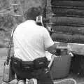 David Cork gets some close-up video, Cider Making in Black and White, Stuston, Suffolk - 11th October 1992