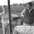 Sheila and Geoff, Cider Making in Black and White, Stuston, Suffolk - 11th October 1992