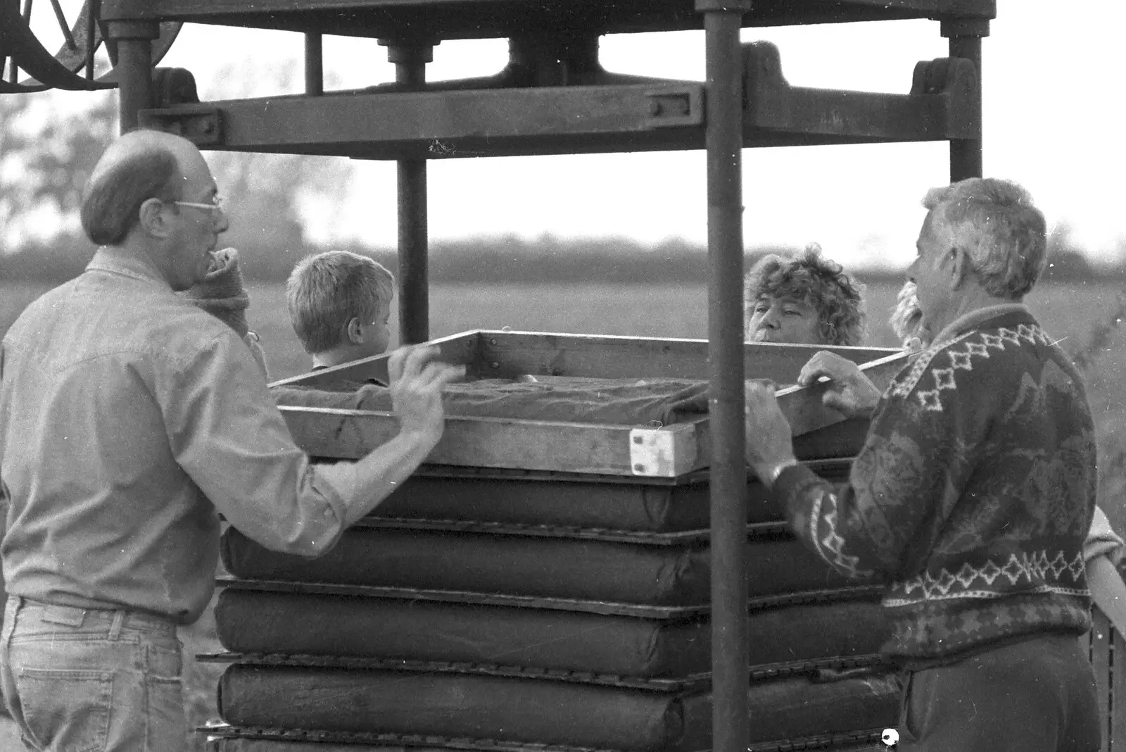 Another cheese frame is added, from Cider Making in Black and White, Stuston, Suffolk - 11th October 1992