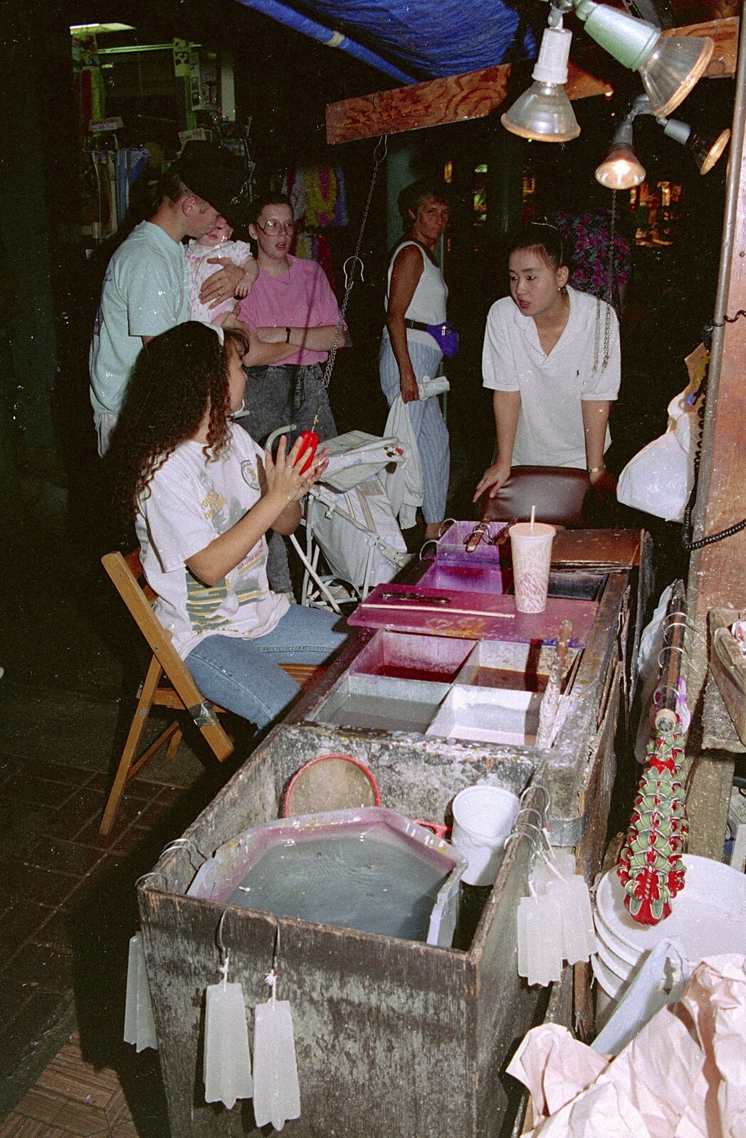 A candle-making stall in the market from A 747 Cockpit, Honolulu and Pearl Harbor, O'ahu, Hawai'i, United States - 20th November 1992