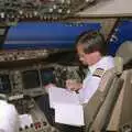 More paperwork, A 747 Cockpit, Honolulu and Pearl Harbor, O'ahu, Hawai'i, United States - 20th November 1992