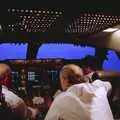 The Old Chap talks to the pilot, A 747 Cockpit, Honolulu and Pearl Harbor, O'ahu, Hawai'i, United States - 20th November 1992