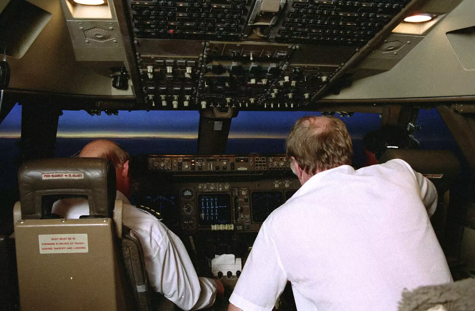 More flying in a 747 cockpit, from A 747 Cockpit, Honolulu and Pearl Harbor, O'ahu, Hawai'i, United States - 20th November 1992