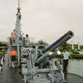 Anti-aircraft gun on the Bowfin, A 747 Cockpit, Honolulu and Pearl Harbor, O'ahu, Hawai'i, United States - 20th November 1992