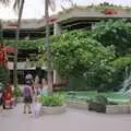 A giant Poinsettia-style Christmas tree, A 747 Cockpit, Honolulu and Pearl Harbor, O'ahu, Hawai'i, United States - 20th November 1992