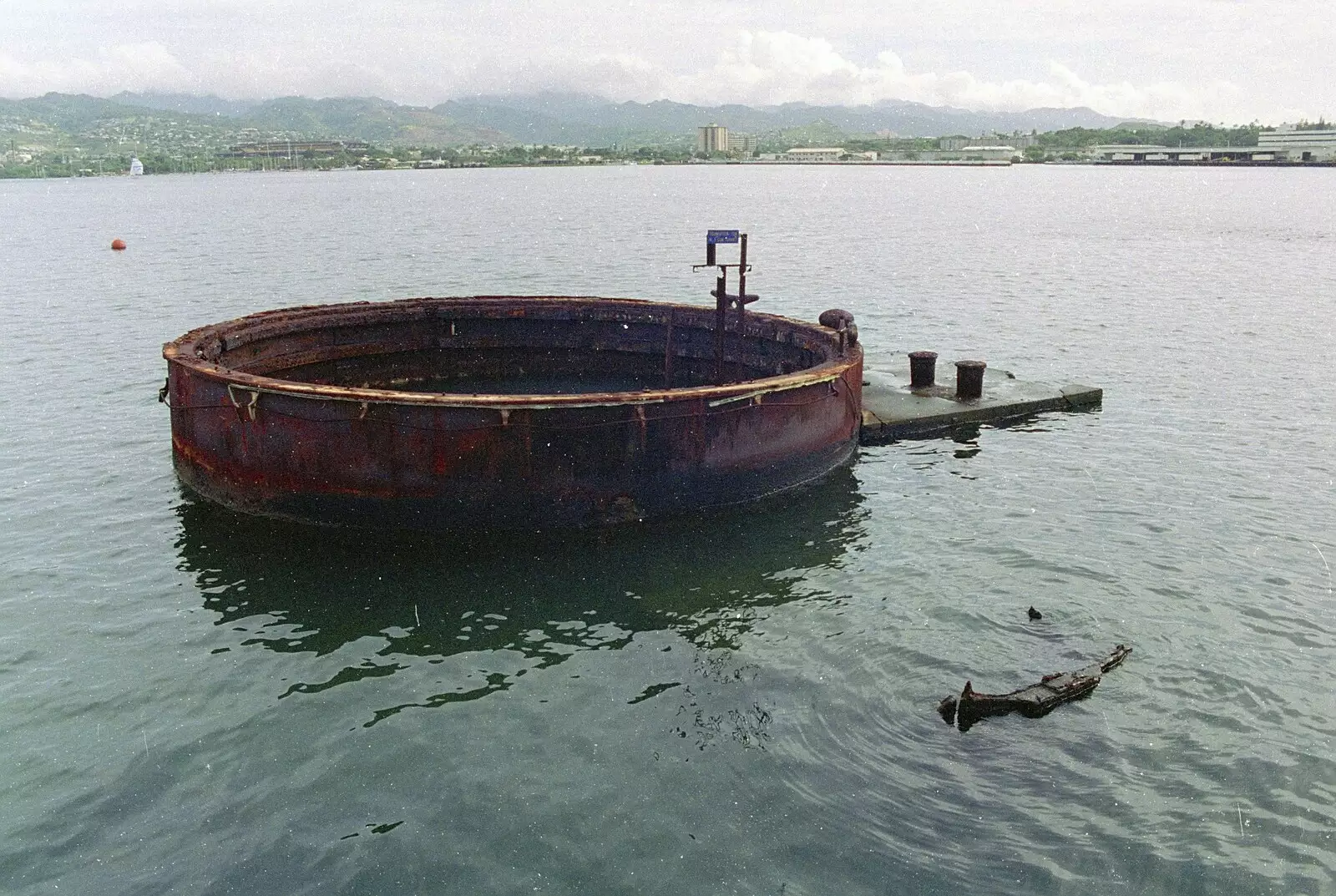 Part of a gun turret, from A 747 Cockpit, Honolulu and Pearl Harbor, O'ahu, Hawai'i, United States - 20th November 1992